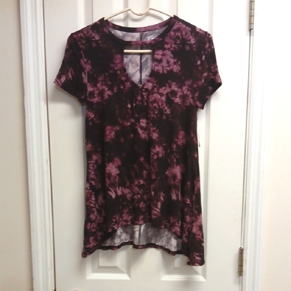 MUDD, Womens Pink/Purple Long Top. NWT Size S - Picture 1 of 9